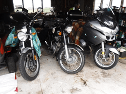 My bike in the middle with good company in Tokoroa